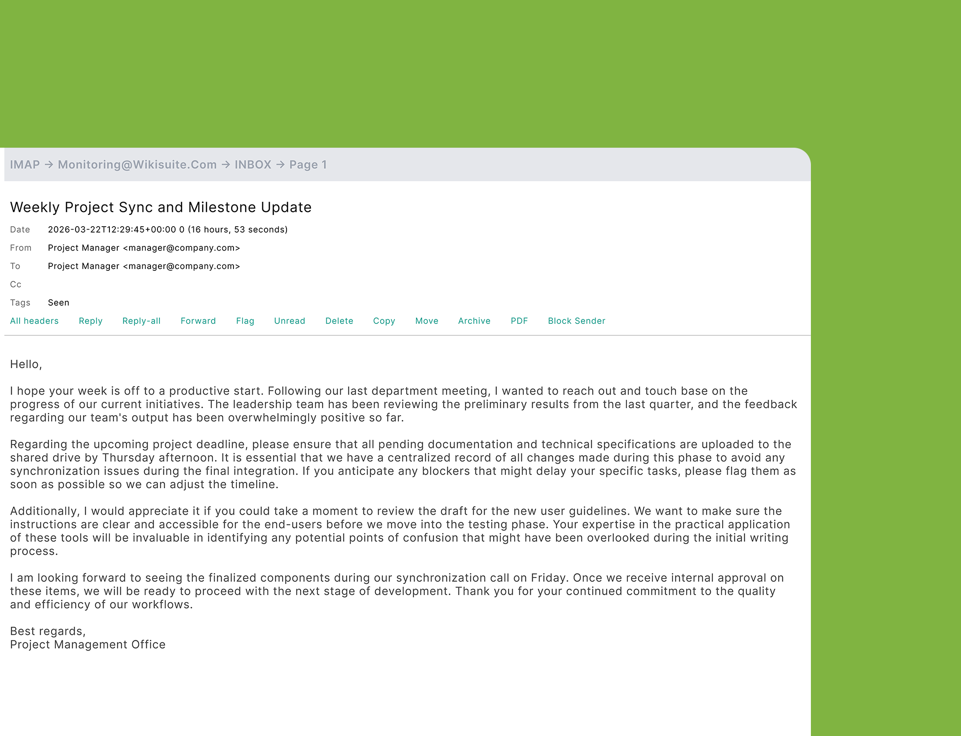 Cypht reading pane screenshot